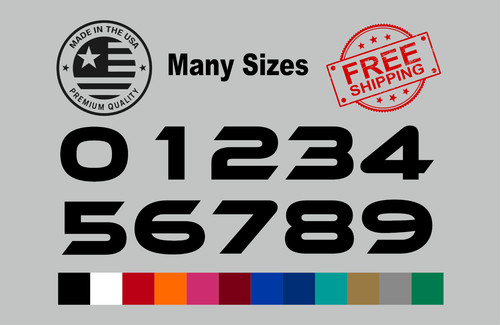 Racing number vinyl decal - racing,