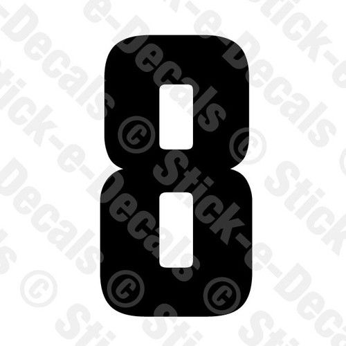 Number eight vinyl die - 8, cut