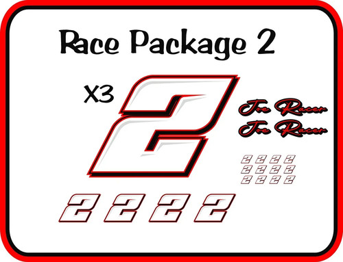 Race car numbers - car, package