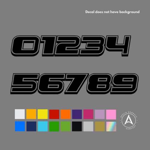 Racing numbers custom vinyl - numbers,